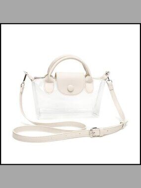 Clear Crossbody Bag Stadium Approved Transparent Handbag Dual Handles